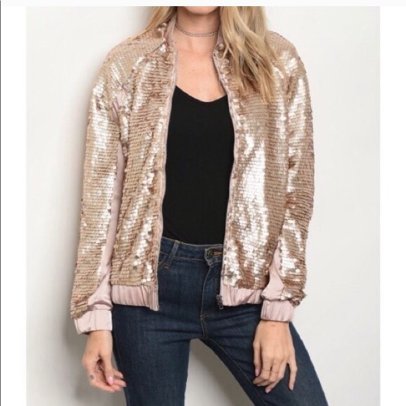 Gold Sequin Jacket - Picture 2 of 3